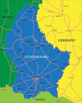 Luxembourg map Stock Illustration