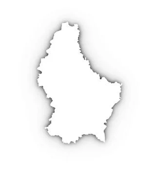 Luxembourg map in white Stock-Illustration