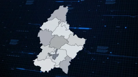 Luxembourg network map Stock Footage 87976833