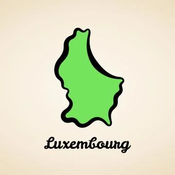 Luxembourg - Outline Map Illustrazione stock
