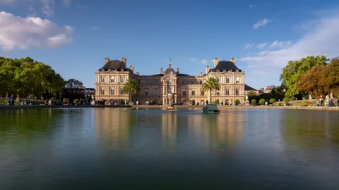 The Luxembourg Palace in Paris Stock Footage 328827848