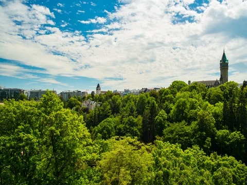 Luxembourg Panoramic View 스톡 동영상 80316664