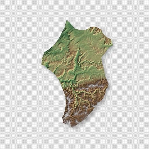 Luxembourg Rotating 3D Relief Map Seamless Loop, Alpha Channel 4K 库存影片 340709621
