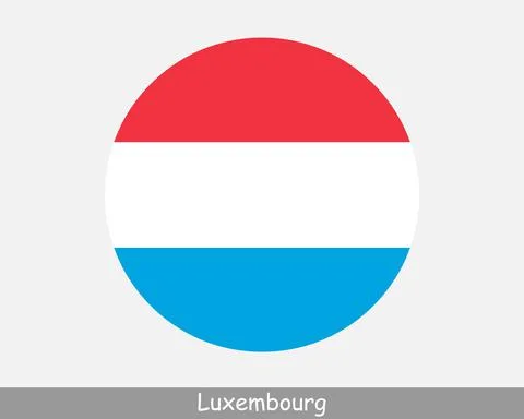 Luxembourg Round Flag Stock Illustration