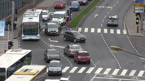 Luxembourg - traffic Stock Footage 24709629