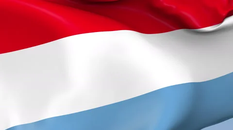 Luxembourg Waving Flag Background Loop Stock Footage 64252359