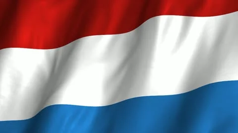 Luxembourg Waving Flag Stock Footage 12301866