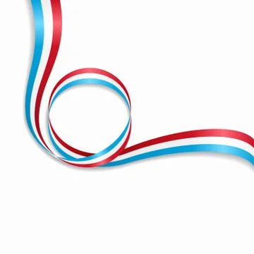 Luxembourg wavy flag background. Vector illustration. Illustrazione stock