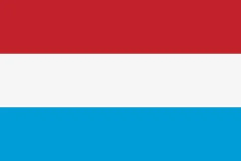 Luxembourgish flag vector icon. Flag of Luxembourg Stock Illustration