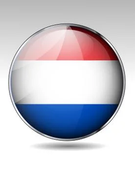 Luxemburg flag button Stock Illustration