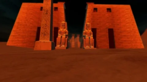 Luxor Ancient Egypt Fly Through Temple Stock-Footage 78531409