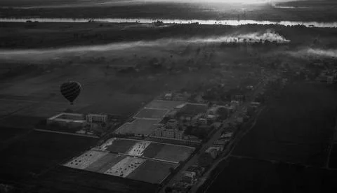 Luxor from the balloon Stock Photos