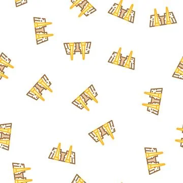 Luxor egypt city vector seamless pattern Stock Illustration