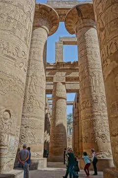 Luxor, Egypt:  Karnak Temple Complex Stock Photos