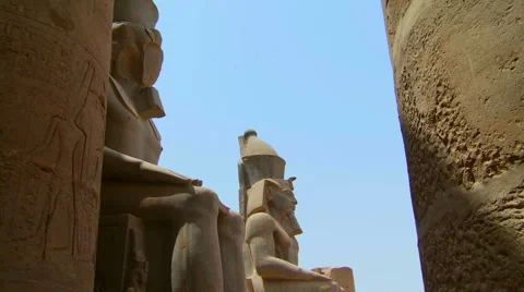 Luxor Statues Stock Footage 1093019