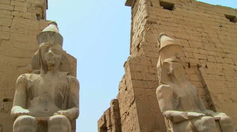 Luxor Temple Entrance Stock Footage 1093232