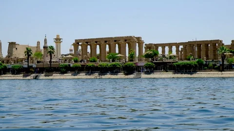 Luxor Temple Nile Egypt Stock Footage 127699072