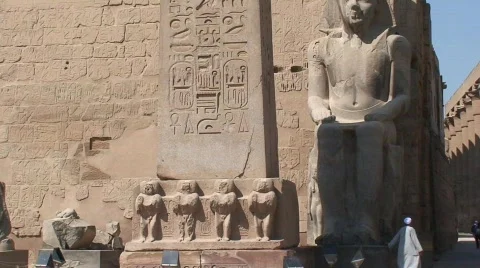 Luxor Temple Obelisk Egypt Stock Footage 289045