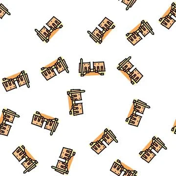 Luxor temple vector seamless pattern Stock Illustration