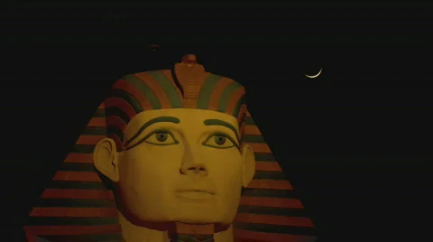 LuxorSphinxCU cresentmoon Stock Footage 451574