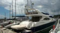 Luxuary Yacht and Catamaran in Marina Harbor HD Footage