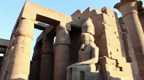 Luxur Temple, Mosque, Egypt 360 orientation shot Stock Footage