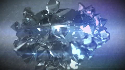 A luxurious 3d rendering of a big precious diamond with numerous multicarat d Illustrazione stock