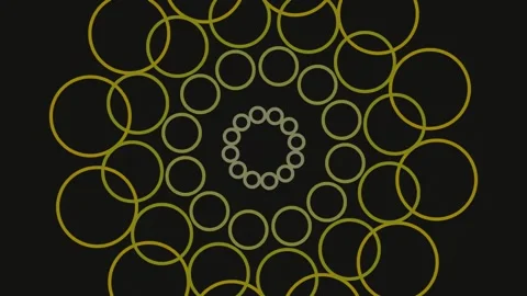 Luxurious abstract golden circle pattern, intricate geometric mandala backg.. Stock Footage 341055653