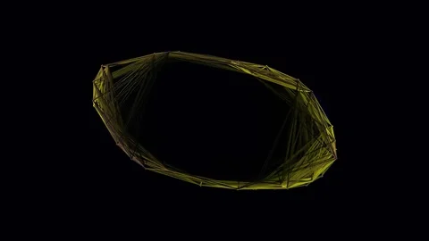 Luxurious abstract golden glowing frame of divine cosmic energy art backgroun Stock Footage 337163292