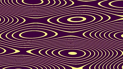 Luxurious Abstract Pattern of Flowing Golden Waves on Deep Purple Background Stock Footage 340378067