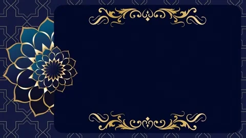 Luxurious animated Islamic, Arabic blue background with mandala Vídeos de archivo 334868626