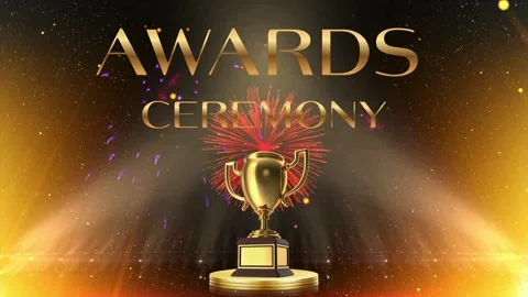 Luxurious animation of awards ceremony intro Stock Footage 335837337