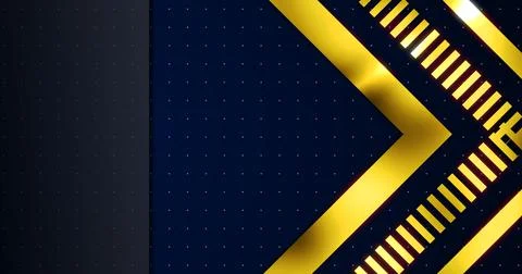 Luxurious arrow triangle geometric premium gold background. 3D striped mini.. 스톡 일러스트