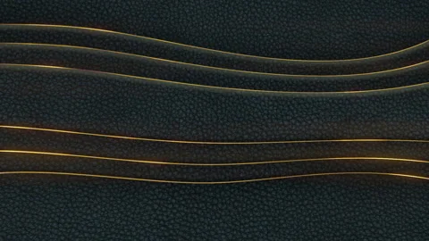 Luxurious background layers of leather with gold border 3d render loop animation Stock Footage 226779123