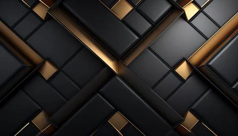 Luxurious black and gold pattern, abstract geometric background, elegant wa.. Stock Illustration