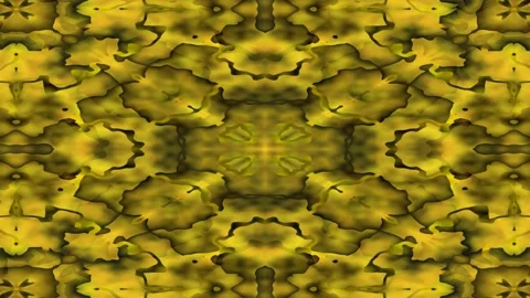 Luxurious caleidoscopic tunnel background in gold design, golden scales Stock Footage 136419628