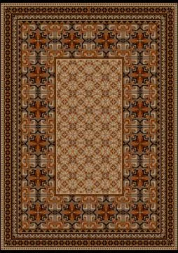 Luxurious carpet with original pattern with brown shades Stock Illustration