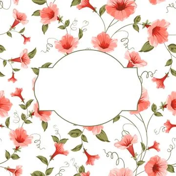 Luxurious color bindweed pattern. Stock Illustration