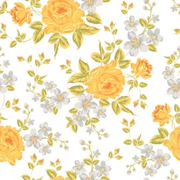 Luxurious color peony pattern. Stock Illustration