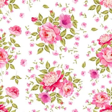 Luxurious color peony pattern. Stock Illustration