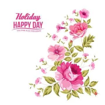 Luxurious color rose pattern. Stock Illustration