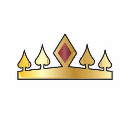 Luxurious crown on white Stock Illustration
