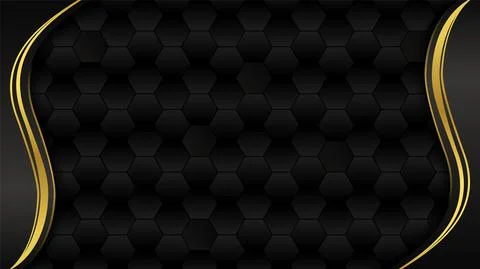 Luxurious elegant background with black gradient hexagons Stock Illustration