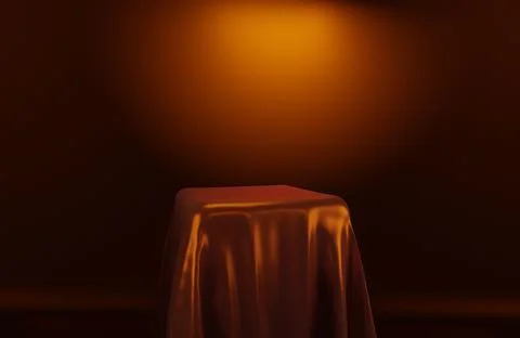 Luxurious Elegant Empty Podium With Cloth And Fabric Enhanced Brown Colors Ba 스톡 일러스트