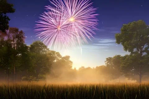 A luxurious fireworks Stock Illustration
