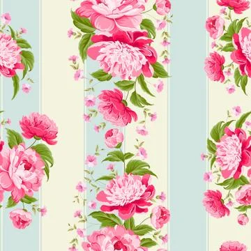 Luxurious flower wallapaper. Stock Illustration