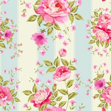 Luxurious flower wallapaper. Stock Illustration