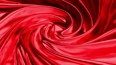 Luxurious flowing red silk fabric with elegant swirling folds and soft light ref Stock Footage 314932581