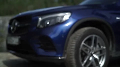 Luxurious frame with a car filmed on the camera. Stock Footage 150108451