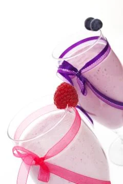 Luxurious fruit milkshake background. Stock Photos